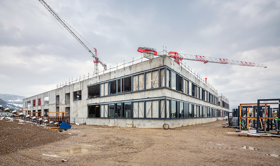 Photo du chantier de l’Hôpital de Voiron, Nickl & Partner Architekten AG